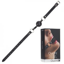 Mordaza Ouch Negro Piel 5 Cm