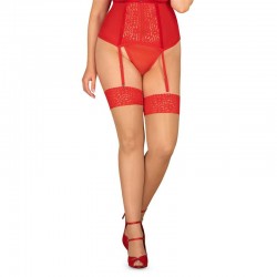 Medias Lisa Beige Liga Roja...