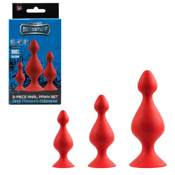 Kit Anal 3 Plugs Menzstuff Silicona