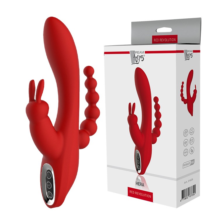 Vibrador Hera Triple Usb Rojo Dream