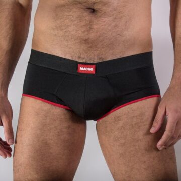 Boxer Lycra Negro Rojo M524 Macho