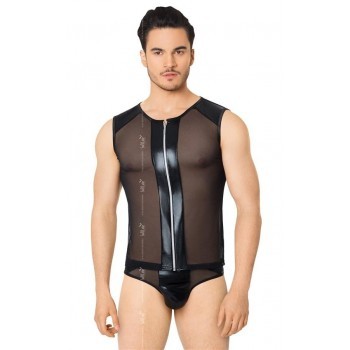 Conjunto Hombre Wetlook Cremallera Soft