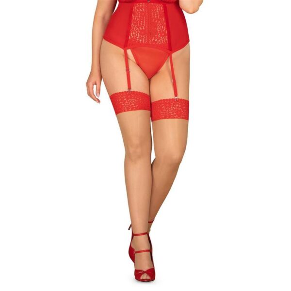 Medias Lisa Beige Liga Roja 4XL Blossmina Obs