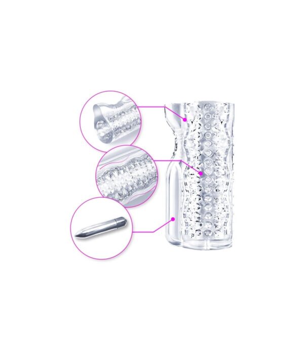 Masturbador Vibrador Ice Girl Estríado - Imagen 5
