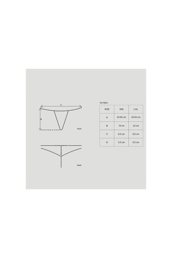 Tanga Bijou Negro Joya - Imagen 2