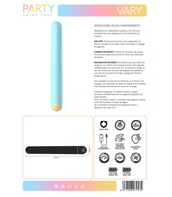 Vibrador Bala Vary USB Party - Imagen 3