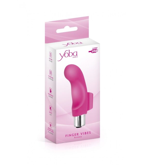 Vibrador Dedo Silicona USB Ecstasy - Imagen 3