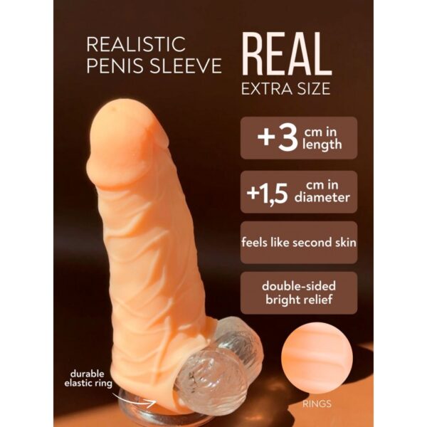 Funda Pene C/Aro Ribs +3 Lola - Imagen 2