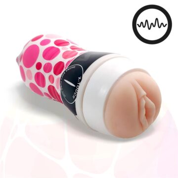 Masturbador C/Vibracion Vagina Xoxo Lunares