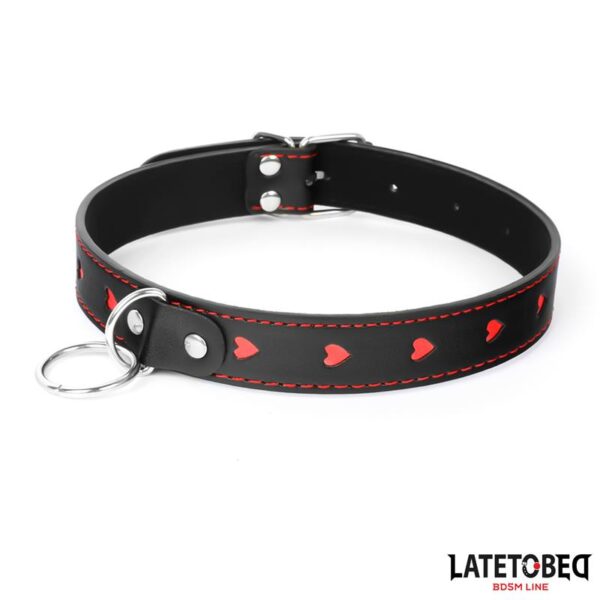 Collar C/Correa NG/RJ Heart Lateto - Imagen 3