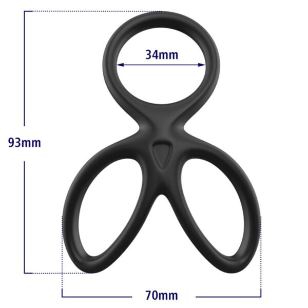 Anillo Triple Triangulo Beast - Imagen 2