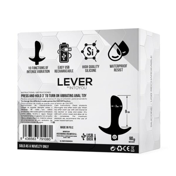 Plug Vibrador Lever USB Tarde - Imagen 2