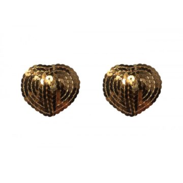 Pezonera Burlesque Dorada Corazon Lola