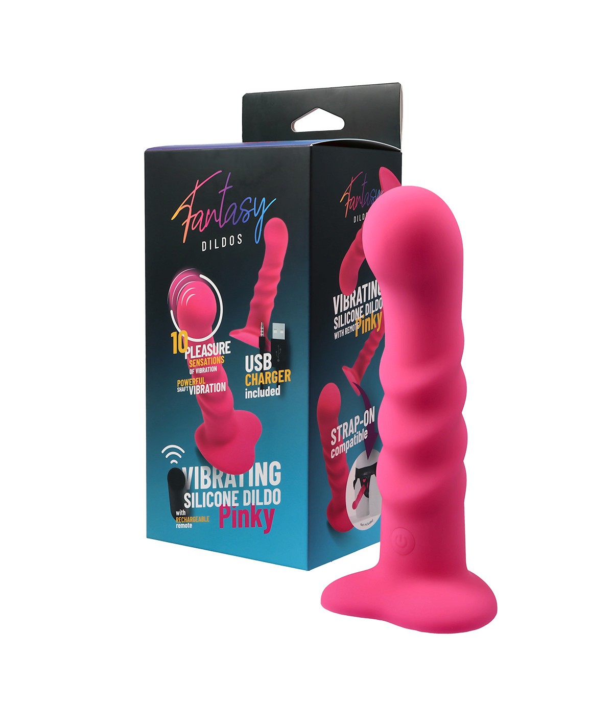 Vibrador Curvo Ventosa Pinky Mando Virgite