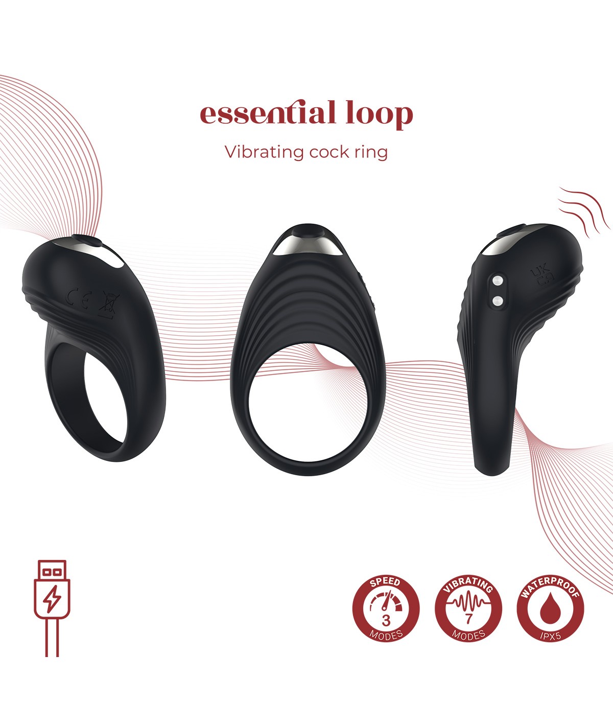 Anillo Vibrador Usb Loop Virgite - Imagen 2